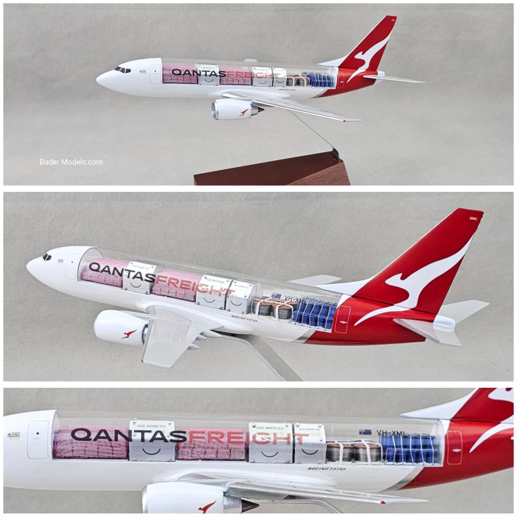 Qantas Freight - B737-300F - (1:100) - 180° Clear Top